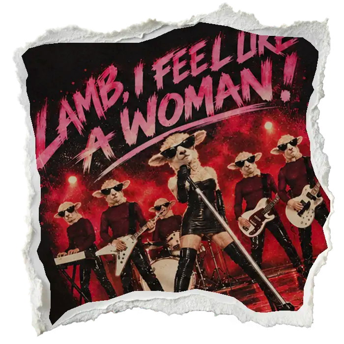 Lamb, I Feel Like a Woman artwork detail