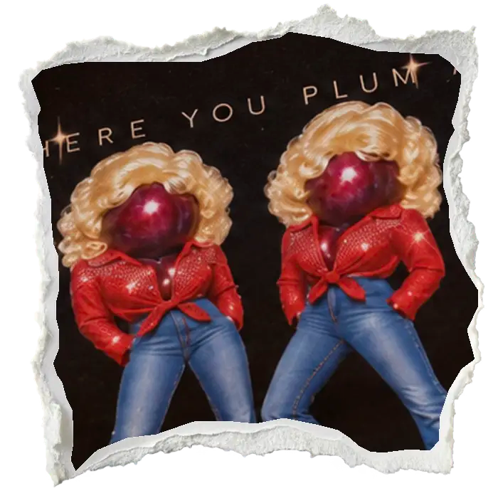 Here You Plum Again artwork detail